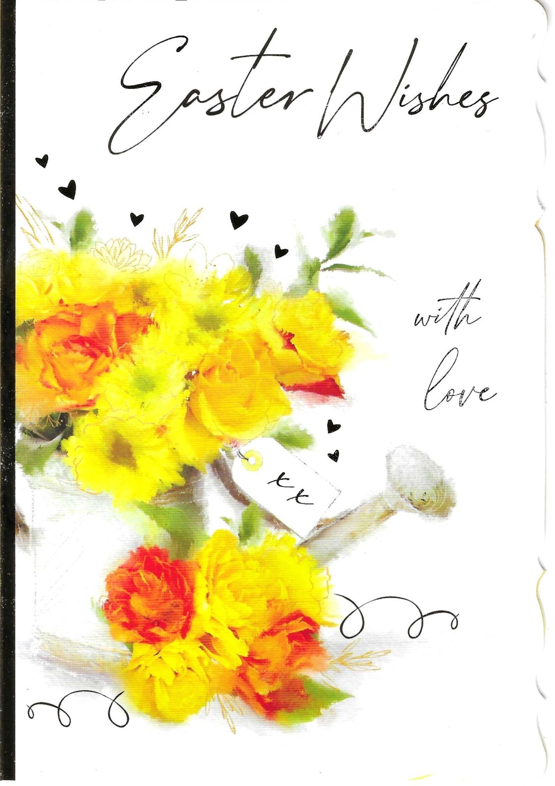 OPEN EASTER GREETING CARD 7"X 5" FLOWERS IN WATERING CAN eBay