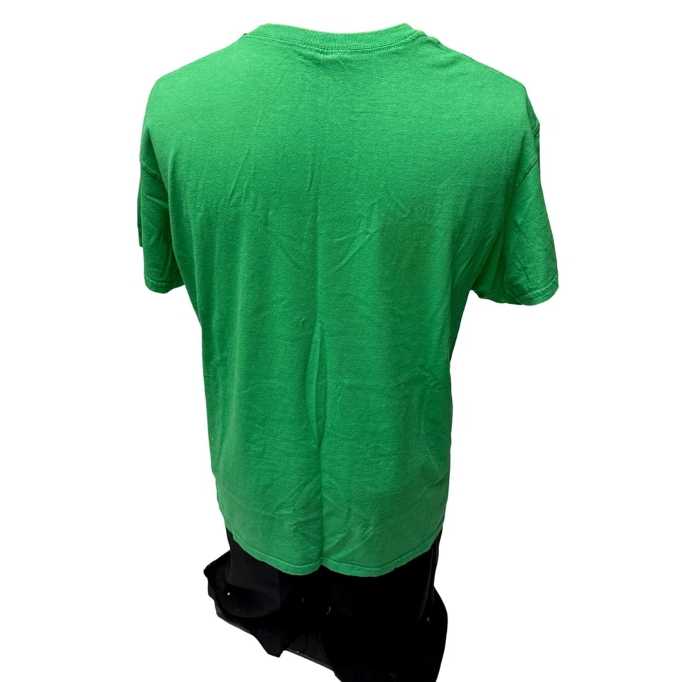 Camiseta Vintage Años 90 Y2K Para Hombre Verde Suerte Irlandesa DOBLE ARCO IRIS Olla de Oro L Foto 3 de 4