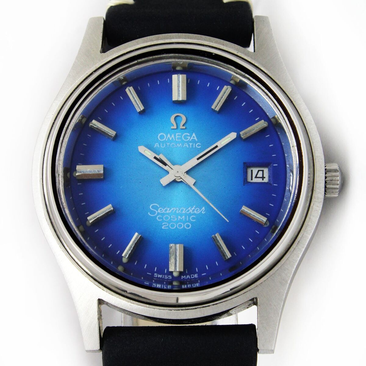 Vintage Omega Seamaster Cosmic 2000 Jumbo 38mm Date Blue Vintage Omega Seamaster Cosmic 2000 Jumbo 38mm Date Blue