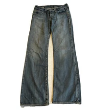 Big Star Jeans Womens 27 R Blue Casey K Low Rise Fit Skinny Embroidered Wideleg