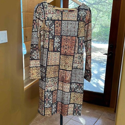 Classic mosaic shift dress main image 1