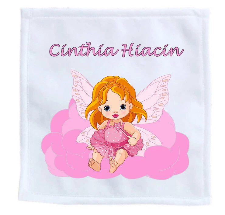 serviette enfant pour école - invité fée personnalise nom prénom réf 05 - Photo 1/1