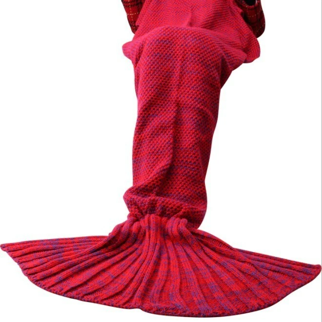 SOFÁ COLA DE SIRENA MANTA PARA ADULTOS CÁLIDA DE PUNTO DE CREWEL CUBIERTA TV COCOON Foto 2 de 4