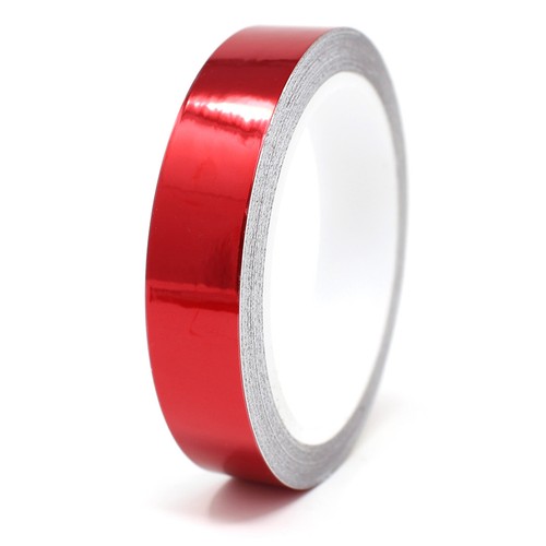 8,5m Zierstreifen 15mm Chrom Rot Auto Motorrad Dekorstreifen Seitenstreifen