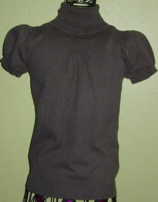 08) great brown ladies jumper with short sleeves size S by Colours of The World