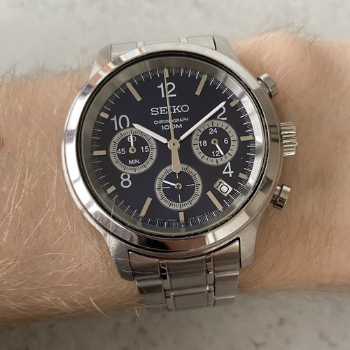 Seiko Quartz Chronograph SSB005 6T63-00A0 Quickset Date Watch - Picture 3 of 20