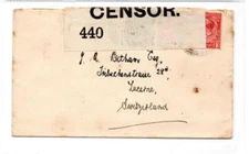 GB: 1919 Censored cover to Switzerland (C87119)