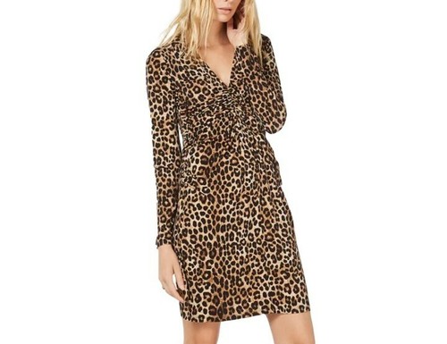 Michael Kors Dark Camel Leopard Print 