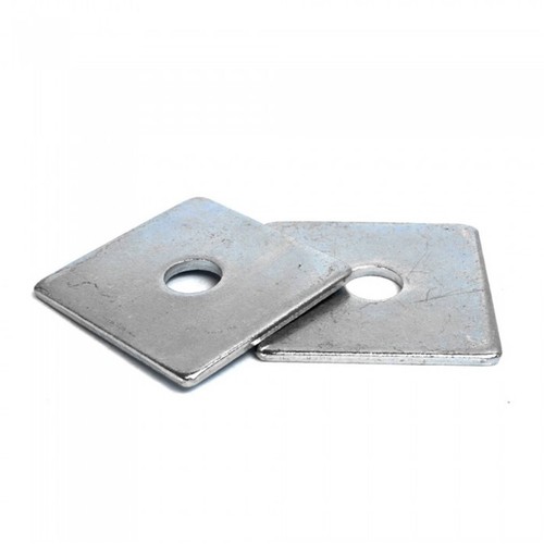 PK10 50MM X 50MM X 3MM HEAVY DUTY THICK BZP SQUARE PLATED WASHERS ZINC PLATED - Picture 2 of 6