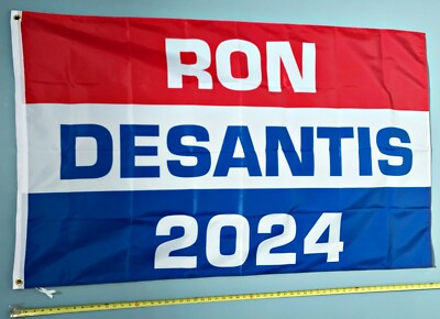 RON DESANTIS FLAG *FREE SHIP USA SELLER! Ron Desantis 2024 Block USA Sign 3x5'