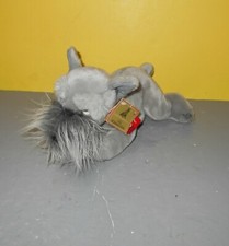 10" Russ The Schnauzer Gray Bean Plush Stuffed Puppy Dog Black Collar w/ Tag