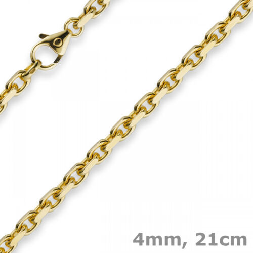 4mm Armband Armkette Ankerkette aus 750 Gold Gelbgold, 21cm, Herren, Goldarmband - Picture 1 of 3