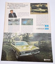 Chrysler Newport Royal Vintage Print Ad 70s Plymouth Auto Arthur Godfrey