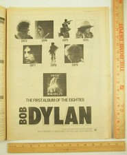 Bob Dylan Saved album ~ vtg 1980 original UK print newspaper magazine ad 13x17"