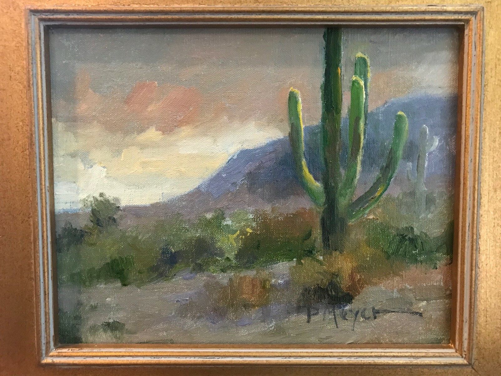 Phyllis Meyer Original Oil Painting Morning at Lost Dutchman Artist