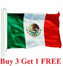 3x5 FT MEXICO FLAG LARGE MEXICAN LATINO LATIN bandera mexicana cinco de mayo