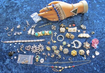 Collection of Damaged Rhinestone Pieces for Parts or Repair 03