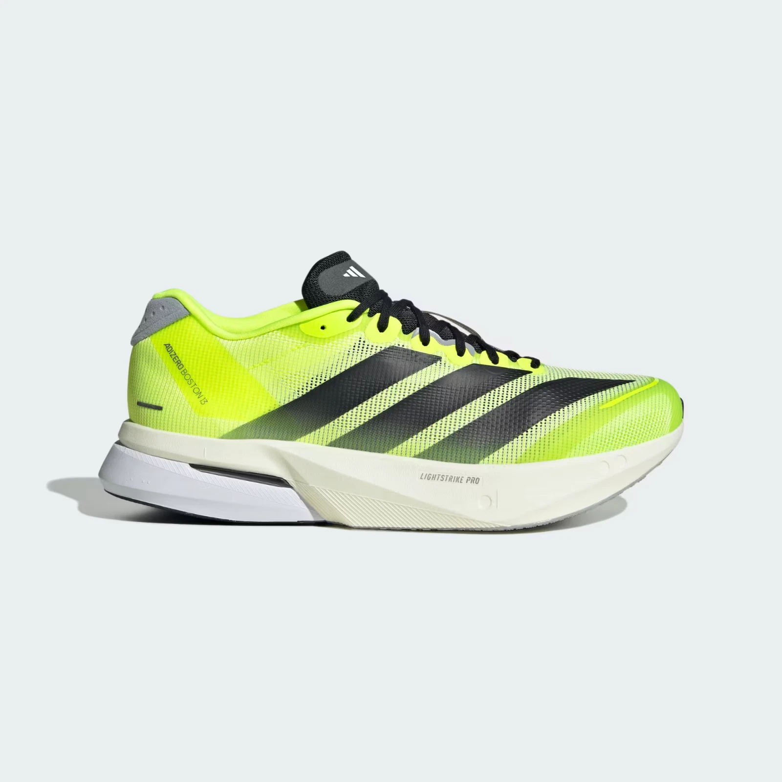Adizero Boston 13 Men's Shoes in Lucid Lemon/Core Black/Halo Silver
