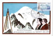 2422+ FDC CARTE 1er JOUR    BICENT ASCENSION MT BLANC