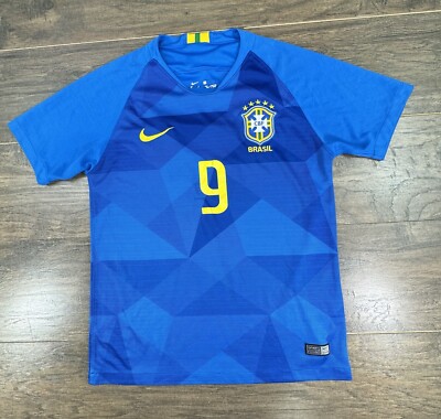 Nike Brasil National Team Jersey Mens Small Alt Blue #18 Gabriel