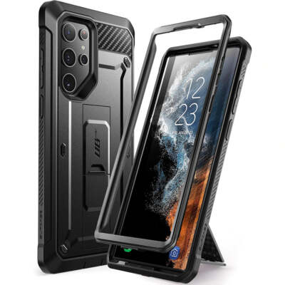 Schutzhülle für Galaxy S22 Ultra, Hülle Gepanzert, Supcase UB Pro noSP, Schwarz