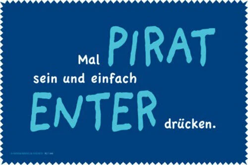 Microfasertuch / Laptoptuch 20x30cm - Enter drücken - Rannenberg & Friends