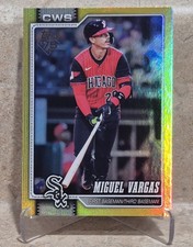 2026 TOPPS SERIES 1 MIGUEL VARGAS YELLOW RAINBOW FOIL #'d/399 WHITE SOX