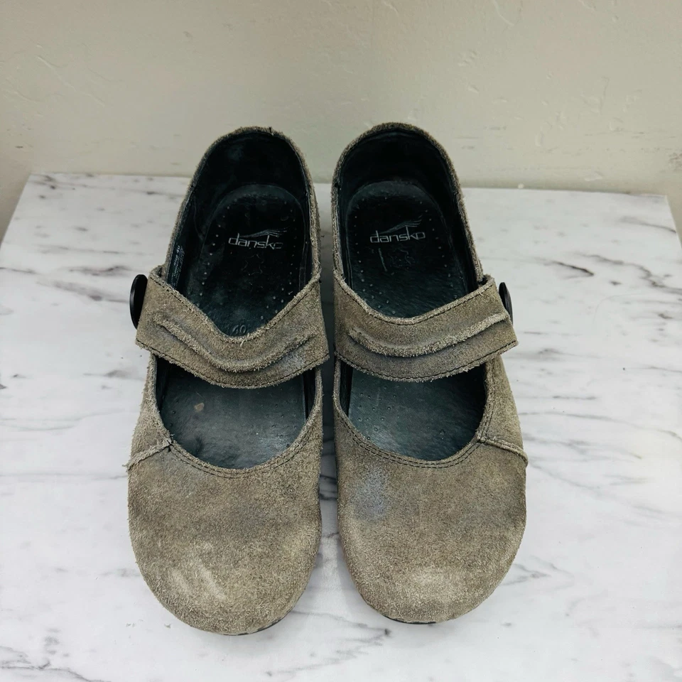 Dansko Gray Suede Mary Jane Slip On Shoes Women’s Size 9 - Image 3 of 4