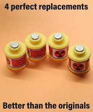 ☢️4 x Hires Dinky Eagle Freighter 360 Waste Barrels Replacement Set Space 1999☢️