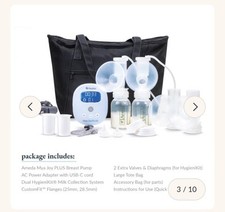 NEW Ameda Mya Joy PLUS Portable Double Breast Pump w/ Tote
