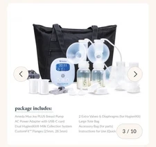 NEW Ameda Mya Joy PLUS Portable Double Breast Pump w/ Tote