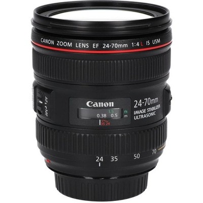 Canon EF24-70mm 4L IS USM Standard Zoom Lens with Front cap, Rear cap, Lens hood