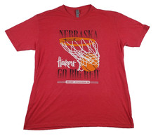 Nebraska Huskers Basketball T Shirt XL Red Bud Light March Madness Next Level