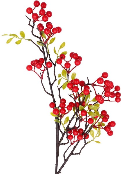 Dekorationszweig Mit Beeren Kunststoff 50 Cm Orange Clayre & Eef 6PL0424-image