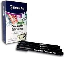 12-Pack Counterfeit Pens - Fake Money Detector Markers - Entrust Pro