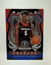 2020-21 Panini Prizm Draft Picks - Crusade Anthony Edwards #81 Red White & Blue