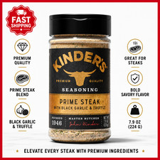 Kinder's Prime Steak With Black Garlic Truffle Premium Seasoning No MSG 7.9 Oz