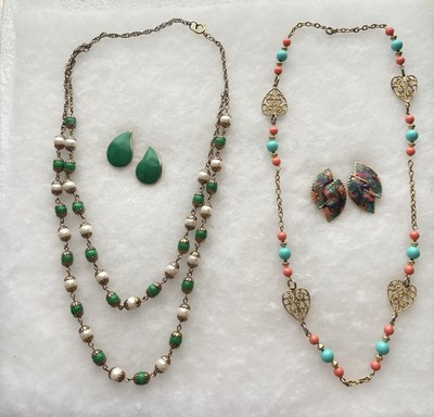 Assorted Colorful Jewelry Sets X 2.  Preowned