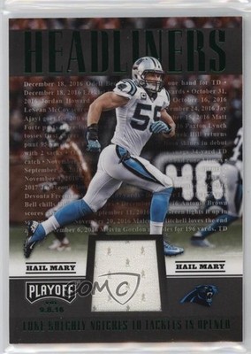 2017 Panini Playoff Headliners Hail Mary Luke Kuechly #HL-LK HOF 18er