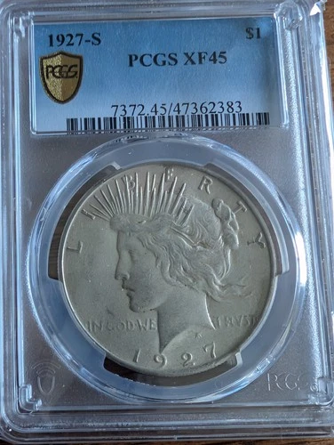 1927-S Peace Silver Dollar PCGS XF45