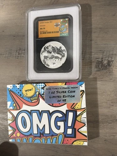 2020 Tuvalu S$1 Venom NGC MS70 With Special Box Out Of 48 Silver .999 Coin Lot