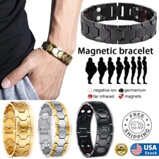 Hexagon-Stitched Retro Copper Magnet Bracelet Plating-Free Solid Copper Unisex