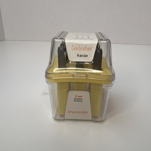 ImpressArt Celebration 3mm Metal Number Stamps 0-9 Set SC1137 AM