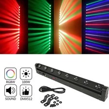 8X12W LED RGBW 8 Eyes Beam Moving Head Stage Bar Light DJ Disco Wash Lighting