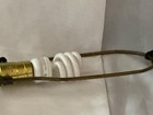 Bohemian Dresden Signed Rectangular Art Glass & Brass Table Lamp, pair of two — photo 6