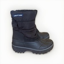 Lands' End Kids Frost Insulated Waterproof Snow Boots Black - SIZE 11