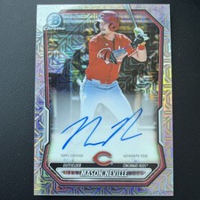 2026 Bowman Chrome Mason Neville Mojo Refractor Auto #BMA-MN Reds