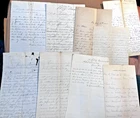 Lot of 9  Handwritten Embossed Farm Letters to New York Lawyer 1853-1899