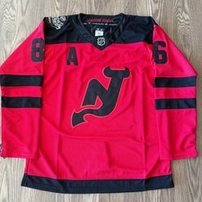New Jersey Devils #86 Jack Hughes 2024 Hockey Stadium Series Red Jersey