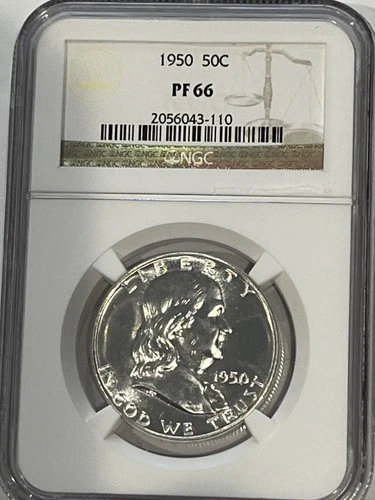 1950 Franklin Half : NGC PF66